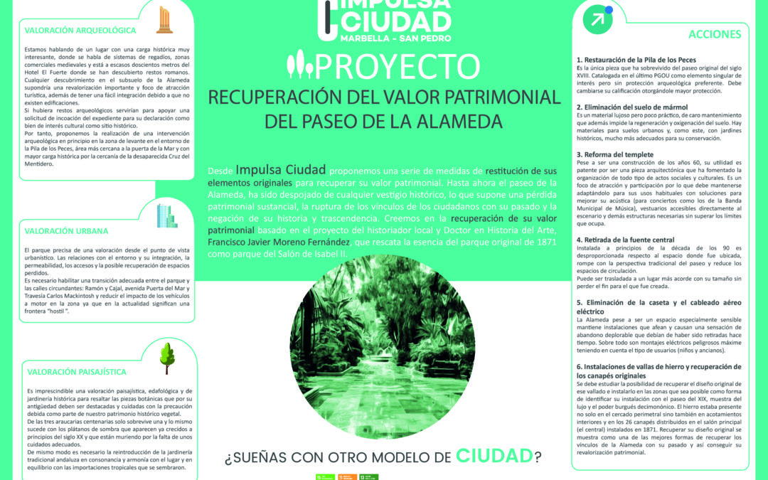 Proyecto: Recuperación del valor patrimonial del paseo de La Alameda